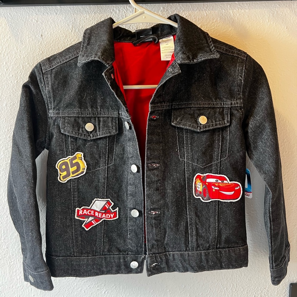 Disney Pixar Lighting McQueen Denim Button Up Jacket